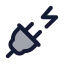 Plugzap icon with duotone standard style