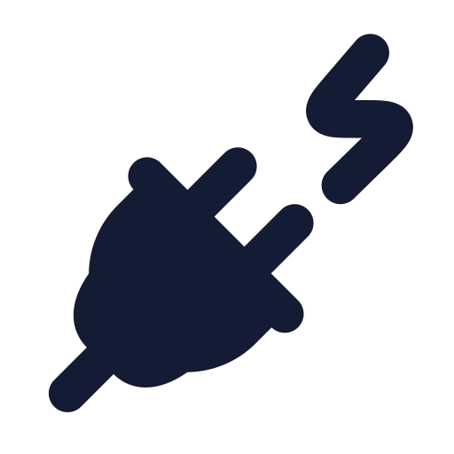Plug Zap Icon in Solid Rounded style
