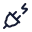Plugzap icon with stroke rounded style