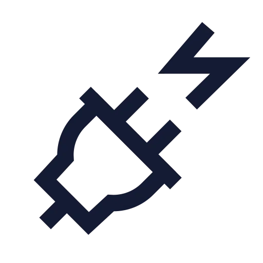 Plug Zap Icon in Stroke Sharp style