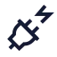 Plugzap icon with stroke sharp style