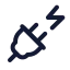 Plugzap icon with stroke standard style