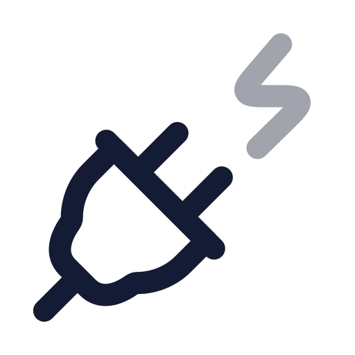 Plug Zap Icon in Twotone Rounded style