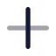 Plus icon with bulk rounded style