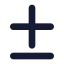 Plusminus icon with solid rounded style