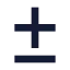 Plusminus icon with solid sharp style
