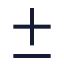 Plusminus icon with stroke sharp style