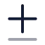 Plusminus icon with twotone rounded style