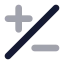 Plusminus icon with bulk rounded style
