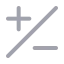 Plusminus icon with duotone rounded style