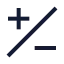Plusminus icon with stroke sharp style