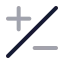 Plusminus icon with twotone rounded style