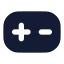 Plusminus icon with solid rounded style