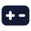 Plusminus icon with solid standard style