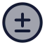 Plusminuscircle icon with duotone rounded style