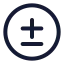 Plusminuscircle icon with stroke rounded style