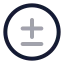 Plusminuscircle icon with twotone rounded style