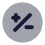 Plusminuscircle icon with bulk rounded style