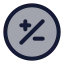 Plusminuscircle icon with duotone rounded style