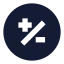 Plusminuscircle icon with solid sharp style