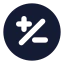 Plusminuscircle icon with solid standard style