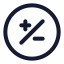 Plusminuscircle icon with stroke rounded style