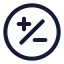 Plusminuscircle icon with stroke standard style
