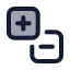 Plusminus icon with duotone standard style