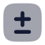 Plusminussquare icon with bulk rounded style