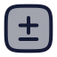 Plusminussquare icon with duotone rounded style