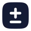 Plusminussquare icon with solid rounded style