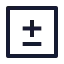Plusminussquare icon with stroke sharp style
