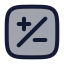 Plusminussquare icon with duotone rounded style