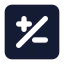 Plusminussquare icon with solid standard style