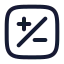 Plusminussquare icon with stroke rounded style