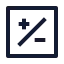 Plusminussquare icon with stroke sharp style
