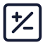 Plusminussquare icon with stroke standard style