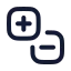 Plusminus icon with stroke rounded style