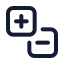 Plusminus icon with stroke standard style