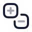 Plusminus icon with twotone rounded style