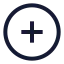Plussigncircle icon with stroke sharp style