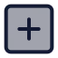 Plussignsquare icon with duotone standard style