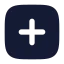Plussignsquare icon with solid rounded style