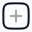 Plussignsquare icon with twotone rounded style