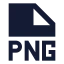 Png icon with solid sharp style