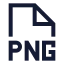 Png icon with stroke sharp style