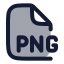 Png icon with duotone rounded style