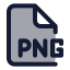 Png icon with duotone standard style