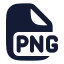 Png icon with solid rounded style