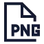 Png icon with stroke sharp style